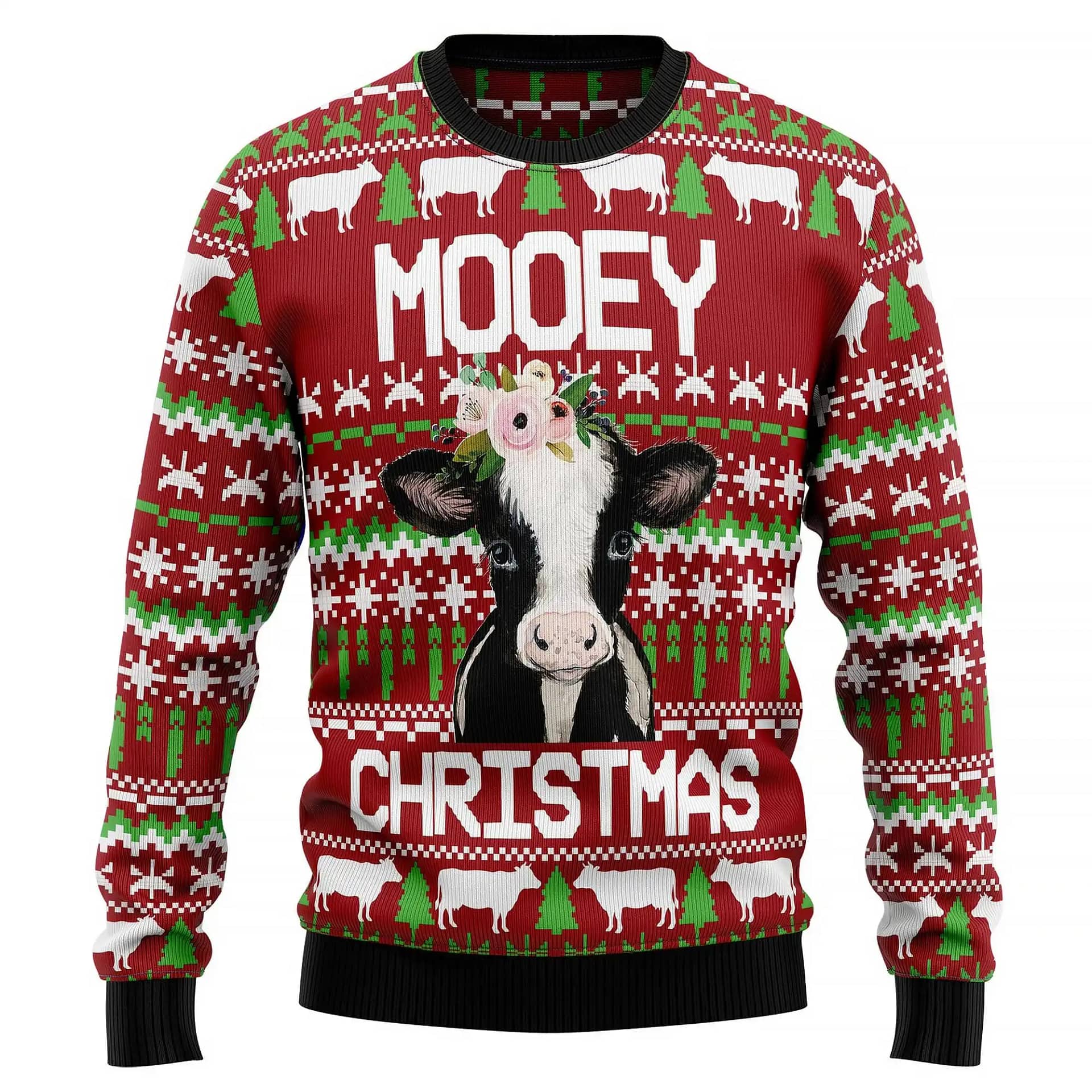 Cow Mooey Knitted Xmas Best Holiday Gifts Ugly Sweater