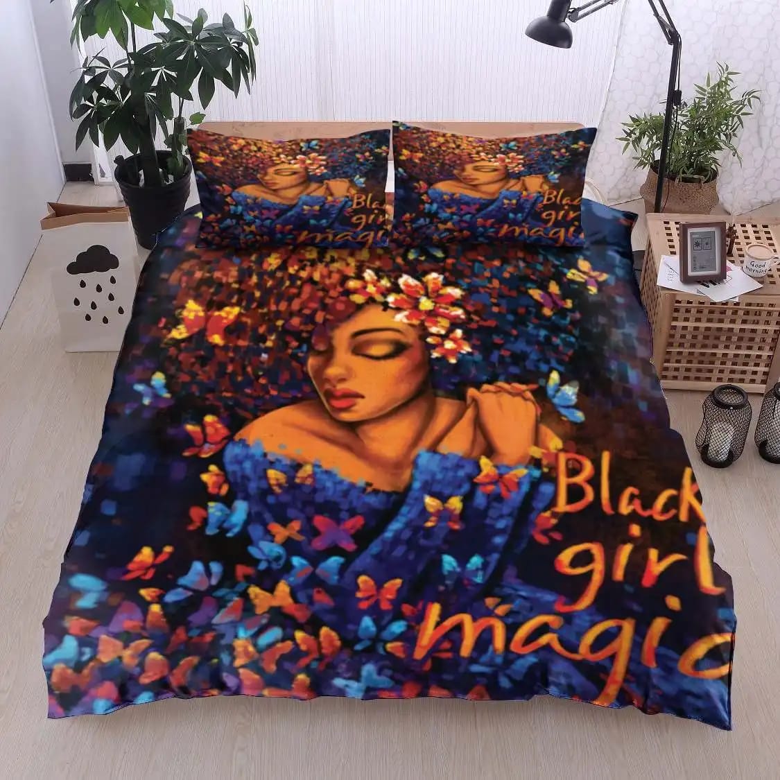 Custom Black Girl Magic Quilt Bedding Sets