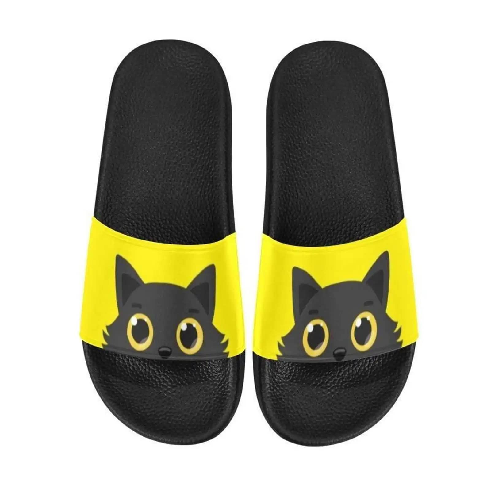 Cute Halloween Black Cat Slide Sandals