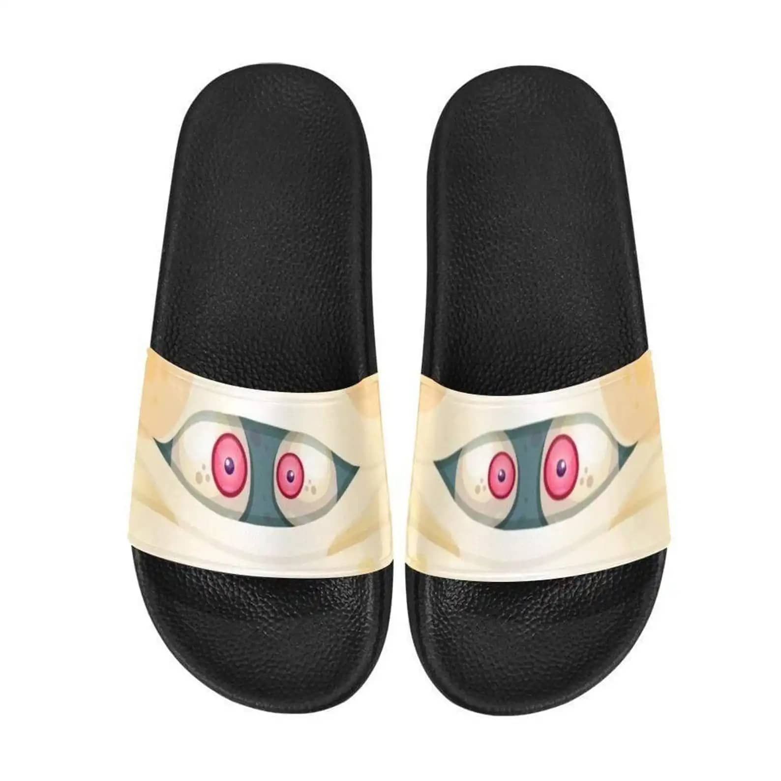 Cute Halloween Mummy Spooky Eyes Slide Sandals