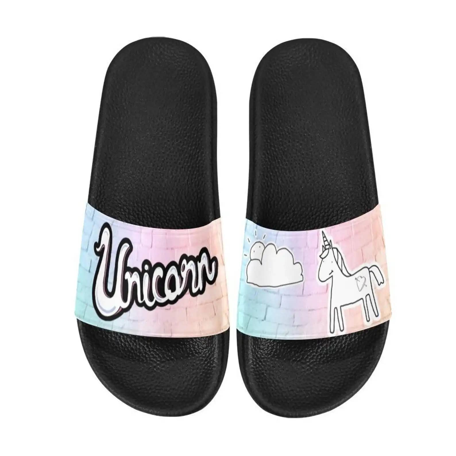 Cute Unicorn Cartoon Slide Sandals