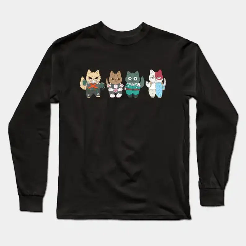 Cute Wild Pussycats Team Gift Idea For Fans Anime My Hero Academia Long Sleeve T-Shirt