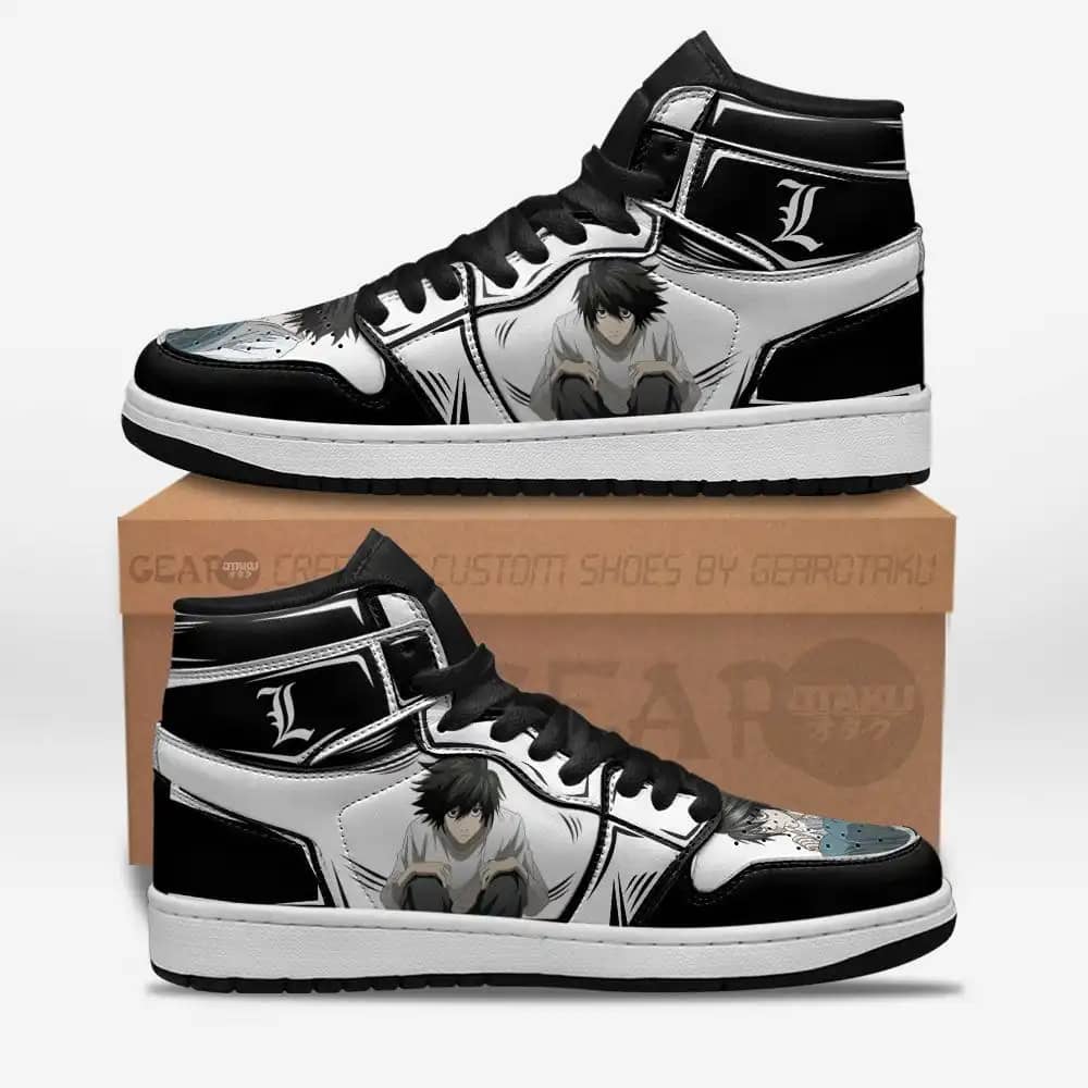 Death Note L Lawliet Jd Custom Anime For Fan Air Jordan Shoes