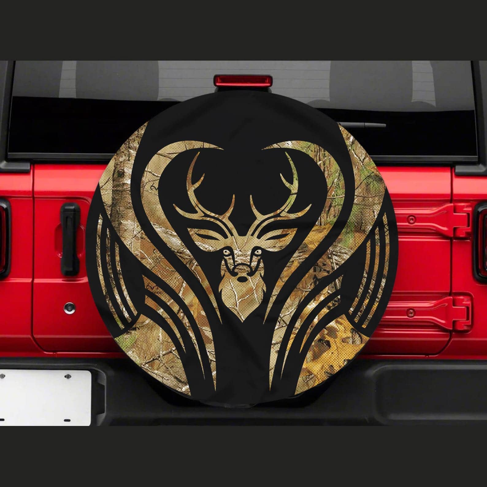 Inktee Store - Deer Camo Background Tire Cover Image