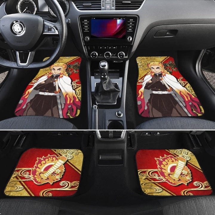 Inktee Store - Demon Slayer Kyojuro Rengoku Anime Car Floor Mats Image