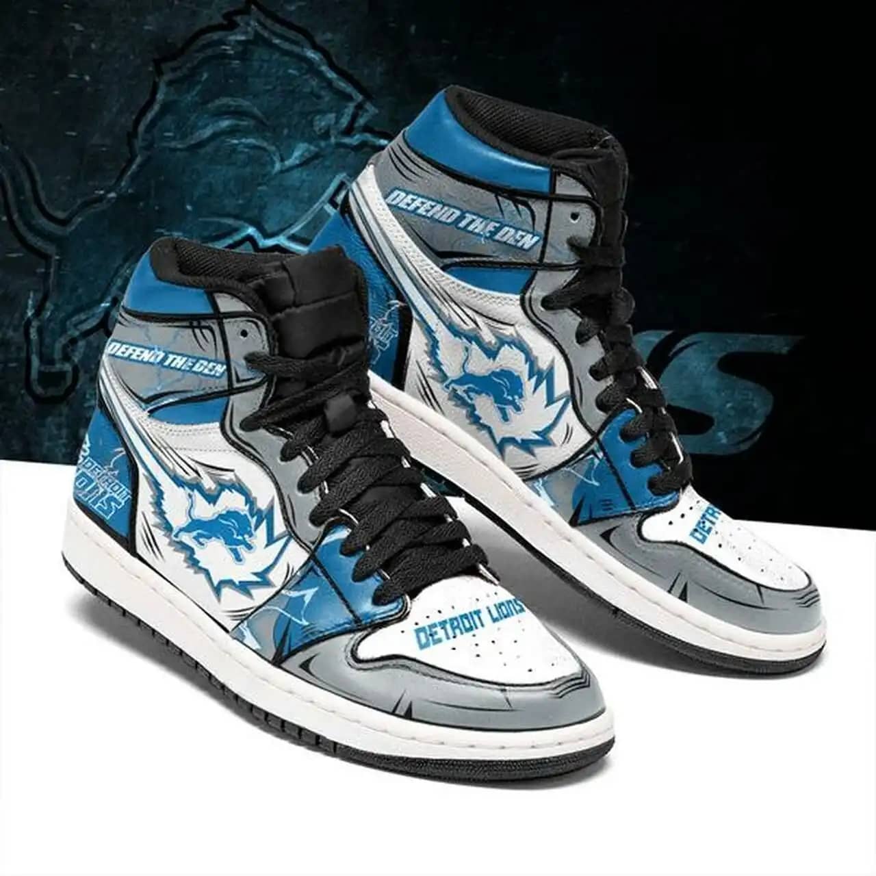Detroit Lions Nfl American Football Team Perfect Gift For Sports Fans Air Jordan Shoes