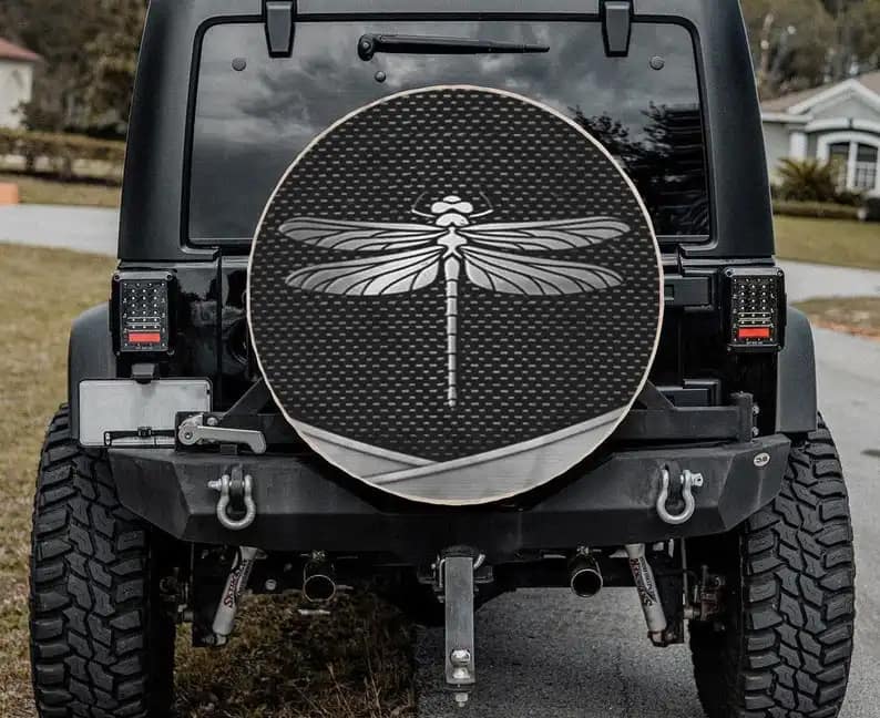 Dragonfly Art Personalized Tire Cover