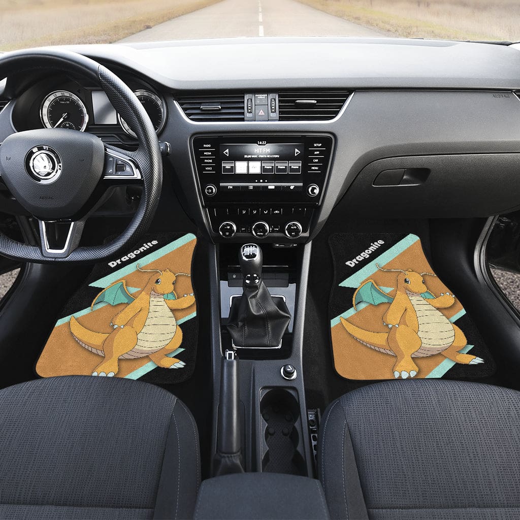 Inktee Store - Dragonite Pokemon Car Floor Mats Image