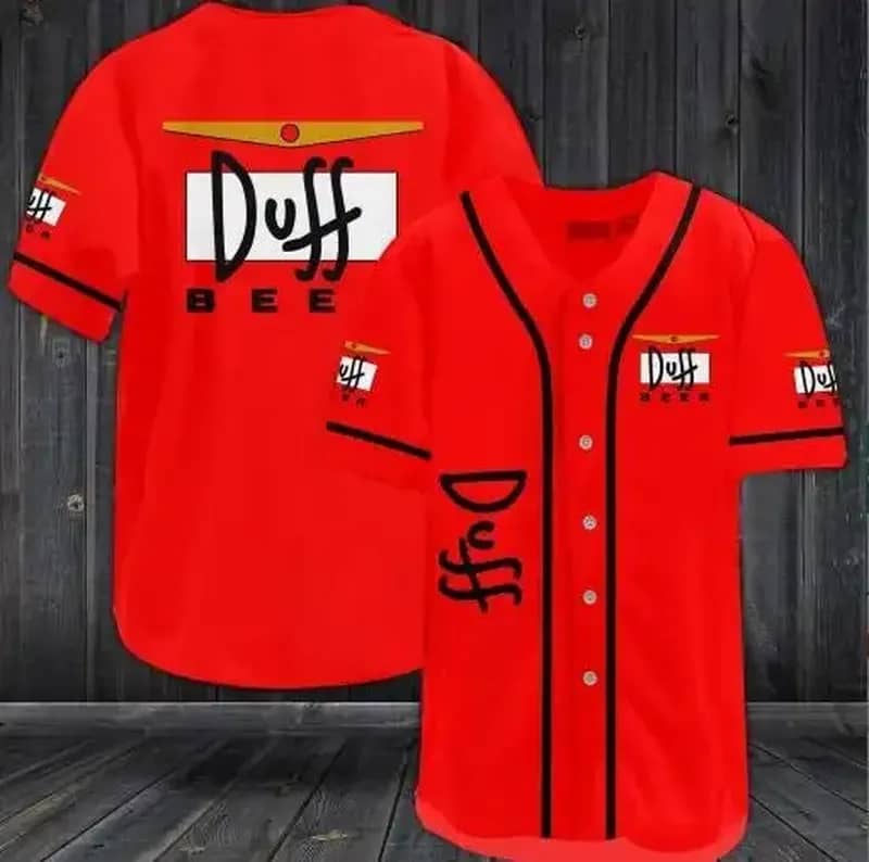 Duff Beer Custom Baseball Jersey