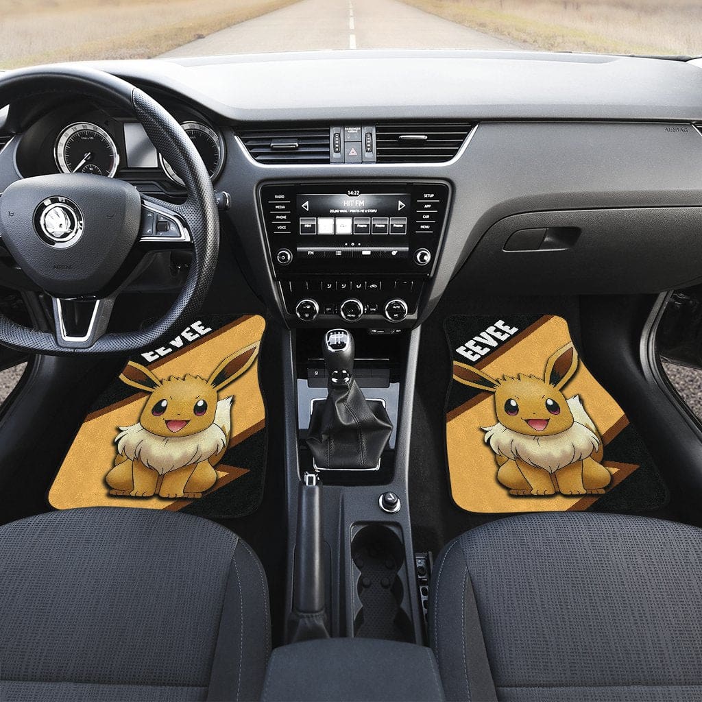 Inktee Store - Eevee Custom Anime Pokemon Interior Accessories Car Floor Mats Image