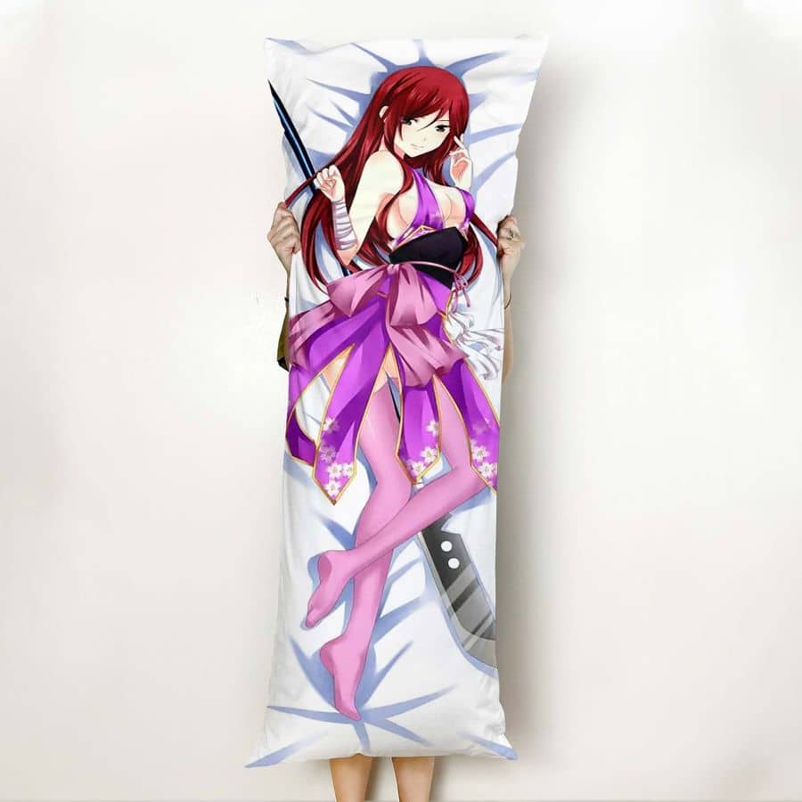 Inktee Store - Erza Scarlet Anime Gifts Idea For Otaku Girl Pillow Cover Image