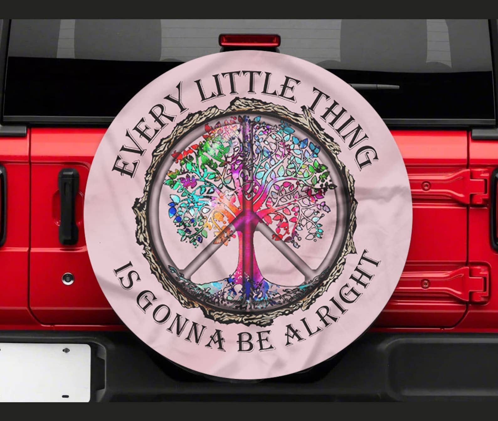 Inktee Store - Every Little Thing Is Gonna Be Alright Tire Cover Image