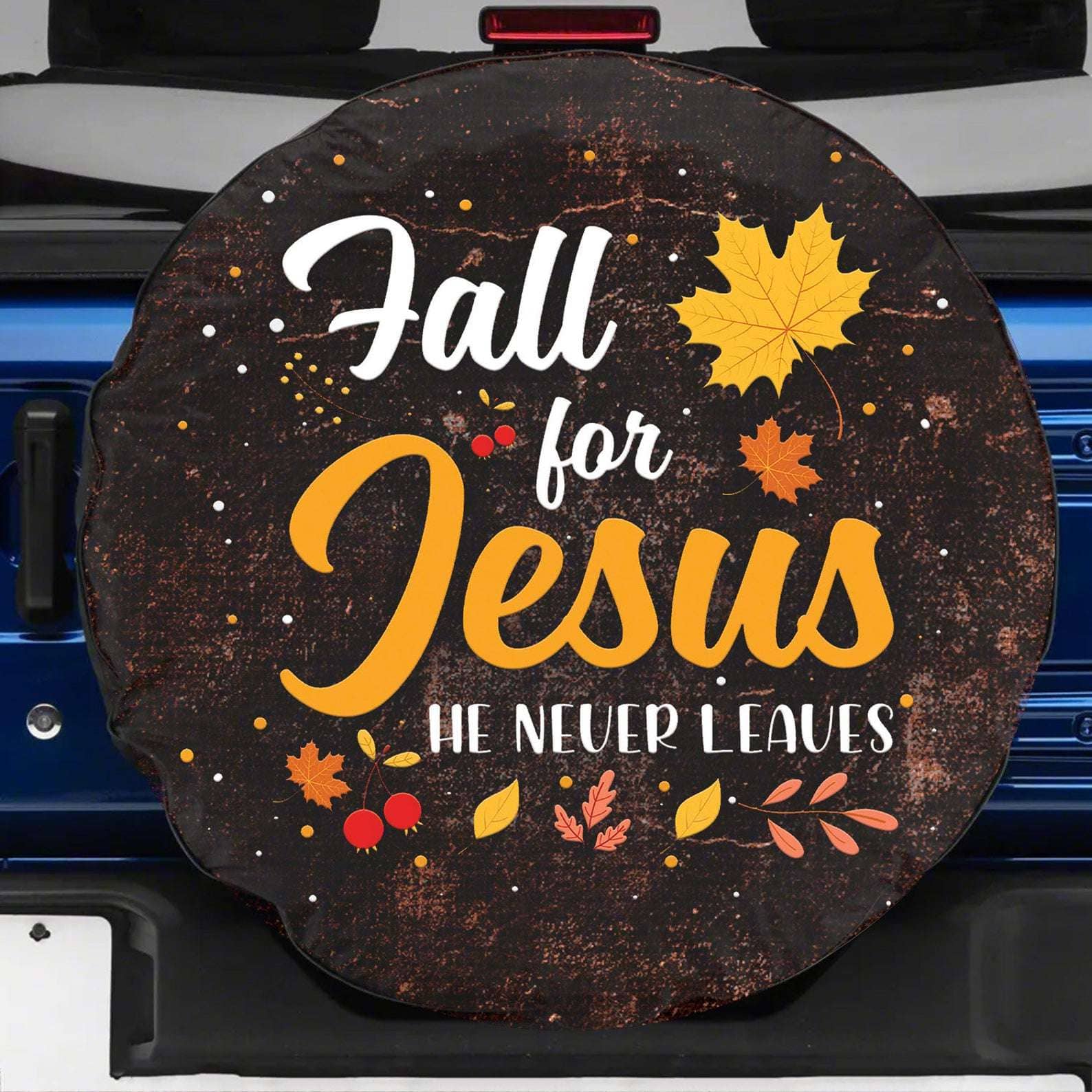 Inktee Store - Fall For Jesus Vintage Tire Cover Image