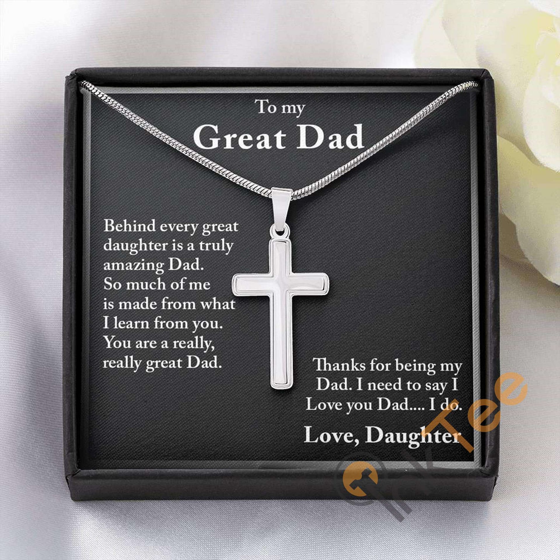 Fathers Day Gift From Daughter Gifts For Dad Father Cross Necklace Personalized Gifts