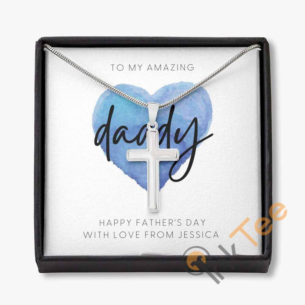 Father'S Day Gift Necklace For Dad From Daughter To Cross Thoughtful Personalized Gifts