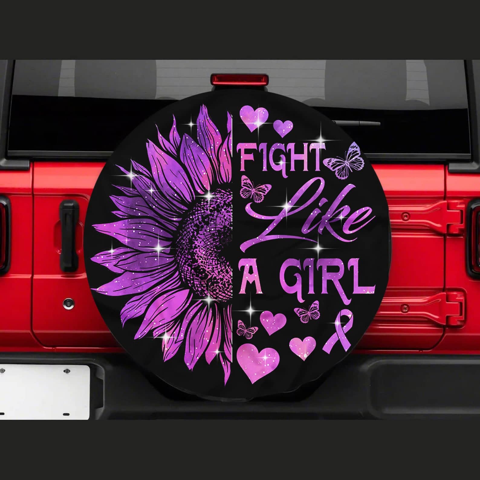 Inktee Store - Fight Like A Girl Cusstom Tire Cover Image