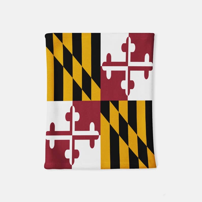 Inktee Store - Flag Of Maryland Face Covering Neck Gaiter Image