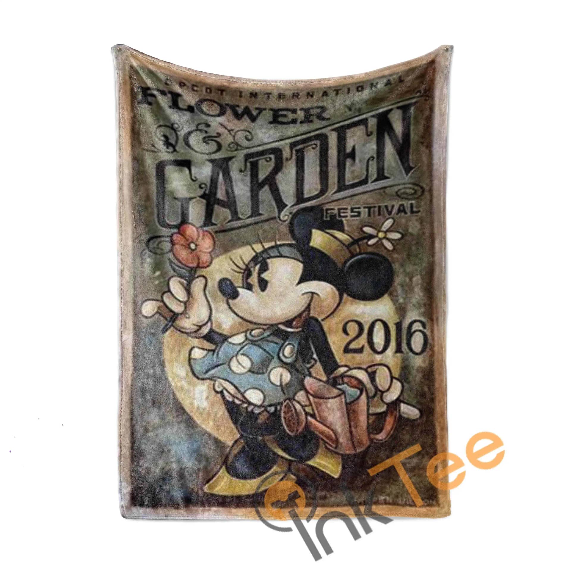 Flower Garden Festival Minnie Mouse Limited Edition Area Amazon Best Seller 4101 Fleece Blanket