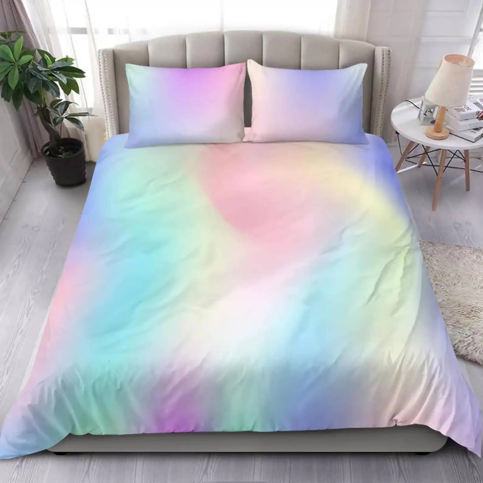 Fluid Artist For A Rainbow Bedroom Decor Quilt Bedding Sets
