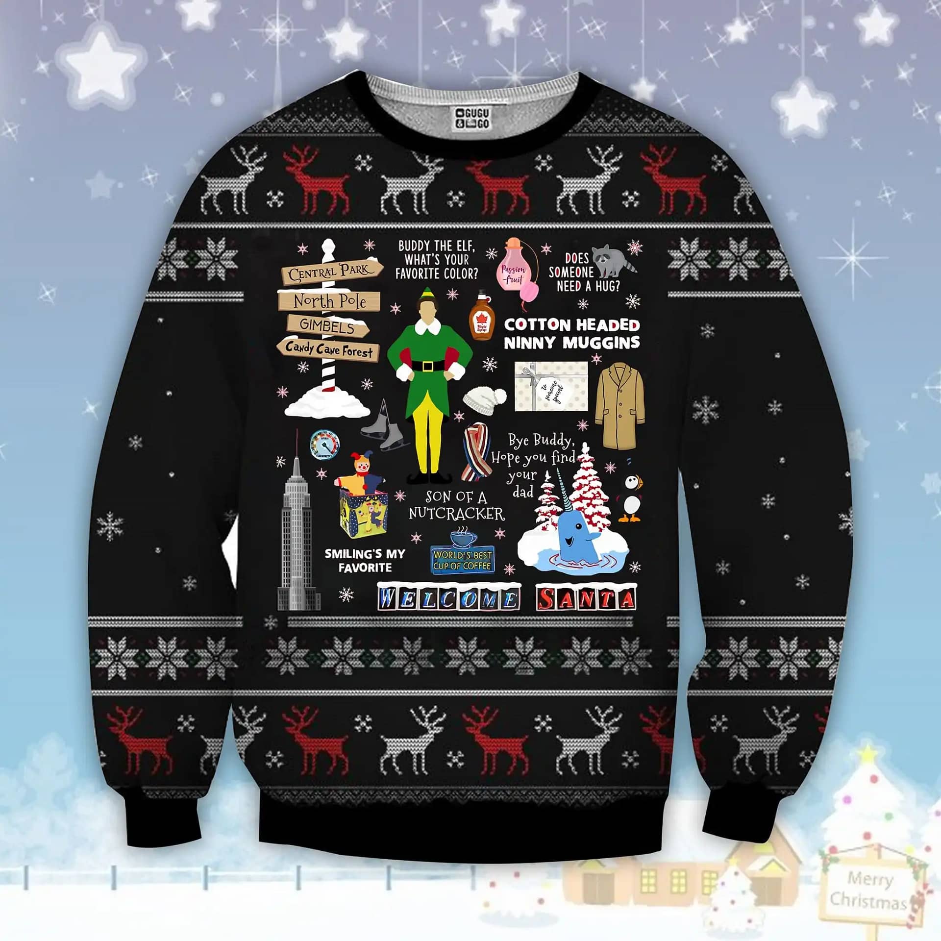 Funny Christmas Elf Ugly Sweater