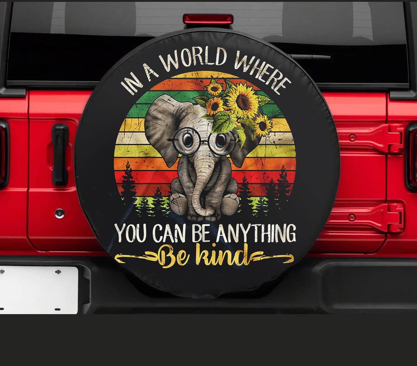 Inktee Store - Funny Elephant Face Tire Cover Image