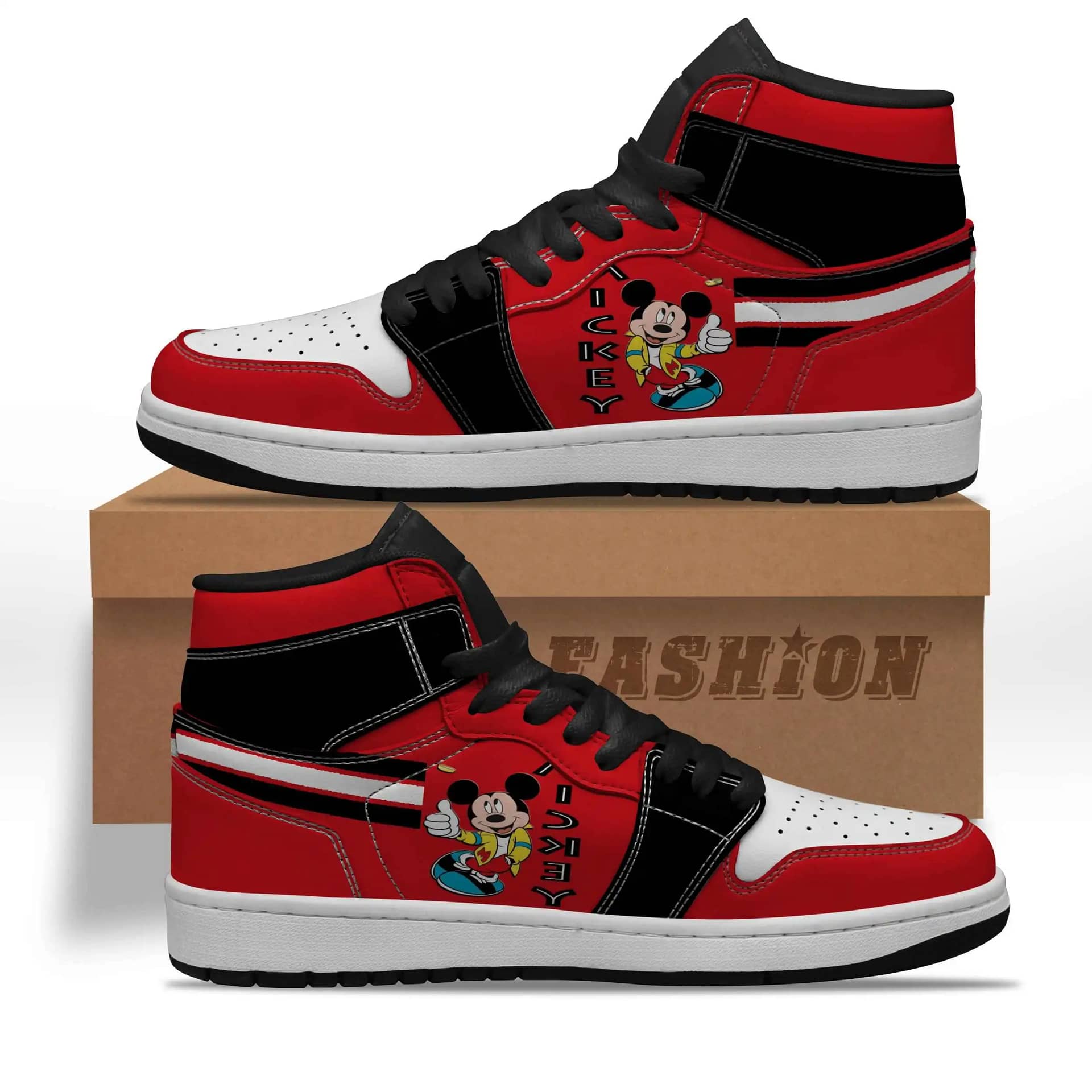 Funny Mickey Mouse Custom Best Seller Sku 095 Air Jordan Shoes