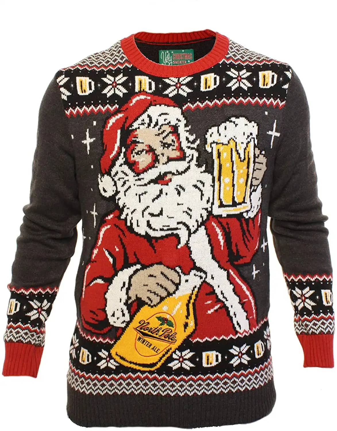 Funny Santa Winter Ale Black Ugly Sweater