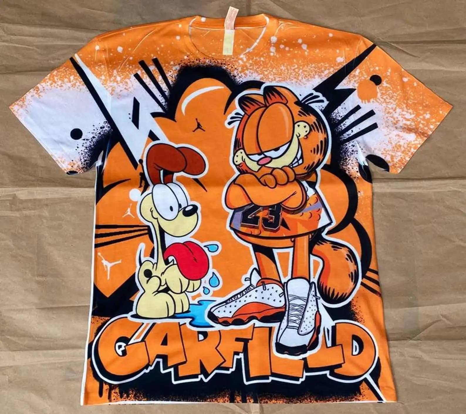 Garfield Disney A Tail Of Two Kitties Jordan 13 3D All Over Print T-Shirt