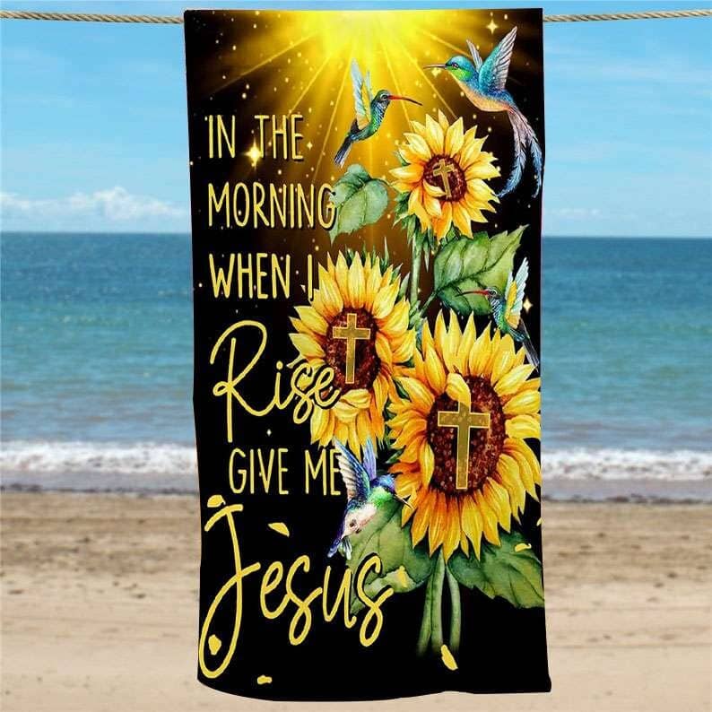 Inktee Store - Give Me Jesus Beach Towel Image