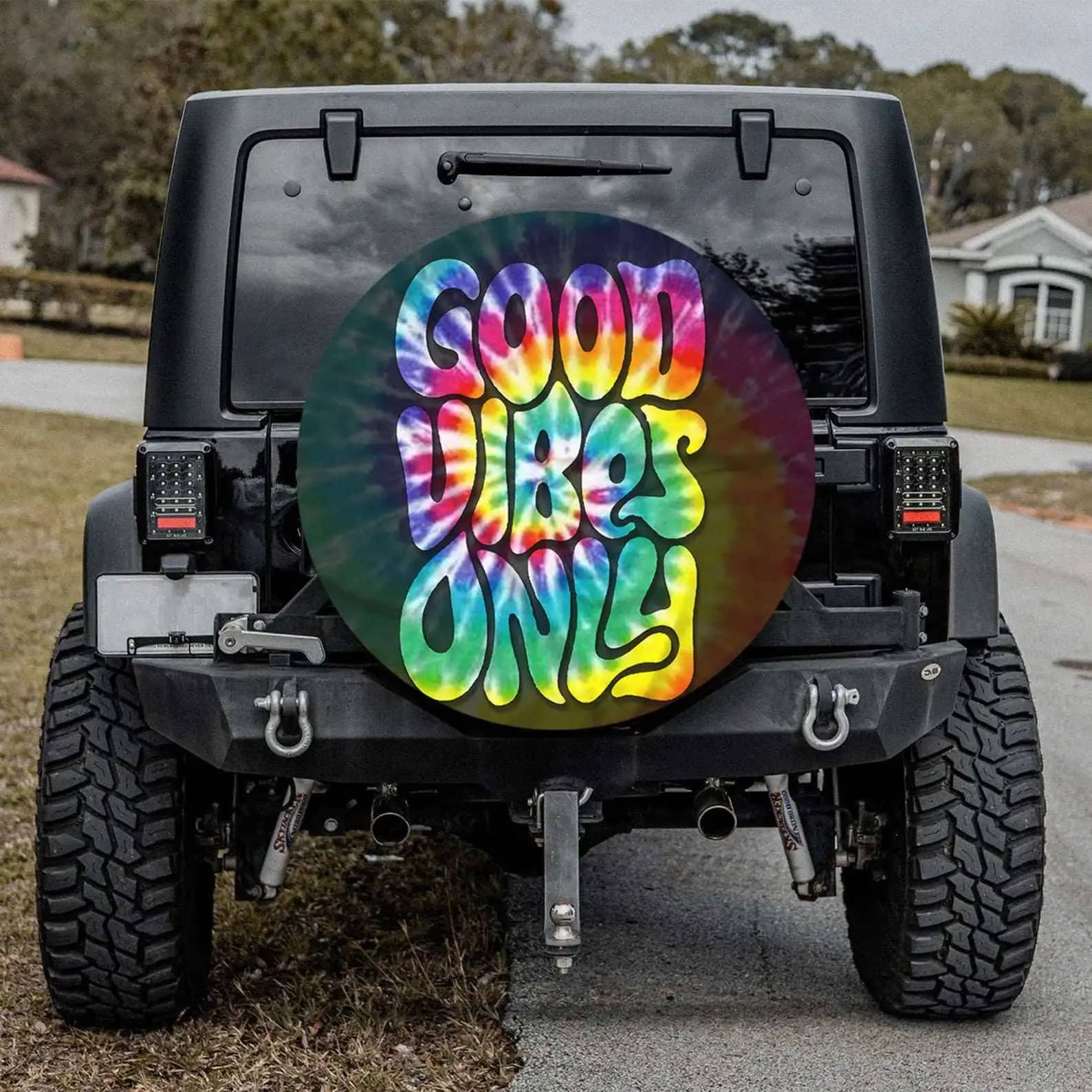 Good Vibes Only Custom Tire Cover