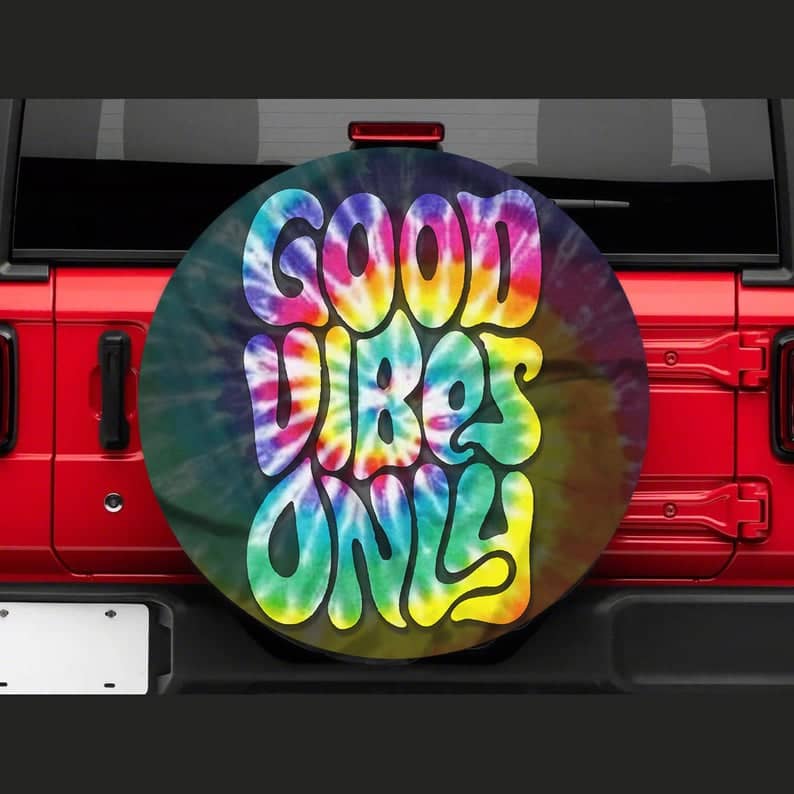 Inktee Store - Good Vibes Only Custom Tire Cover Image