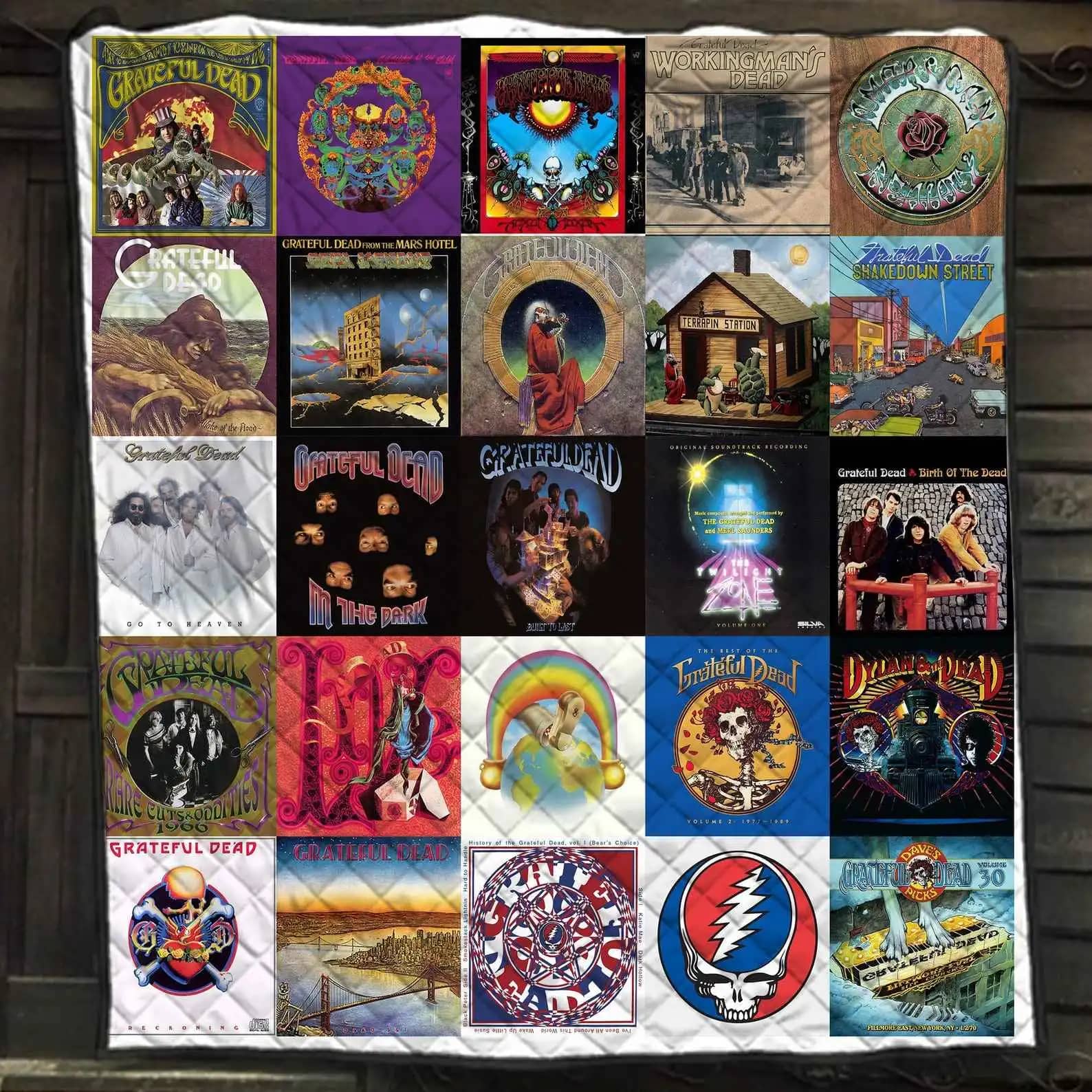 Grateful Dead Rock Band Albums Blanket Rock And Roll Gift For Lovers Quilt