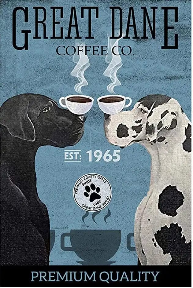 Great Dane Dog Coffee Poster