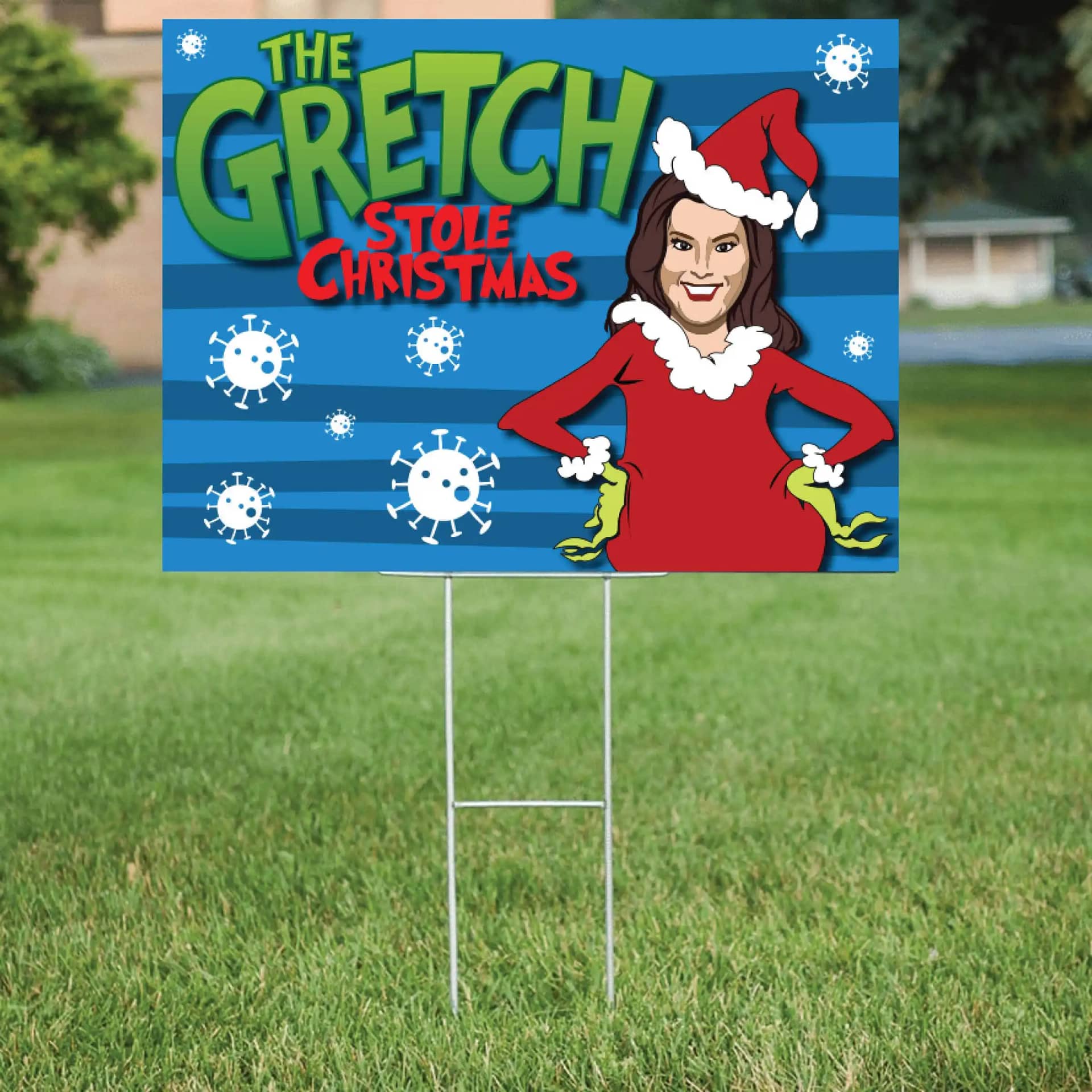 Gretch Stole Christmas Mi Michigan Recall Gretchen Whitmer Yard Sign