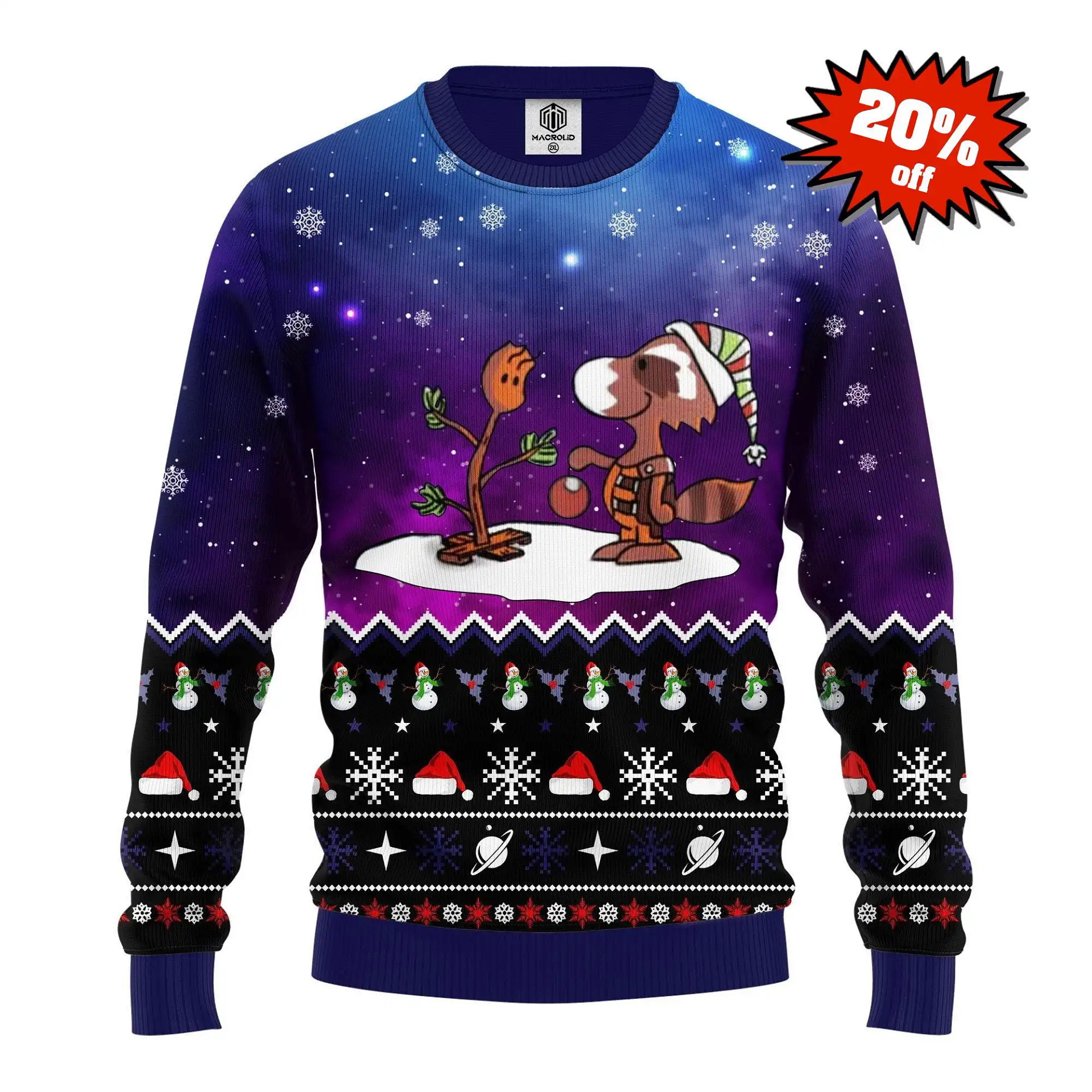 Guardian Of Galaxy X Snoopy Knitted Best Holiday Gifts Ugly Sweater