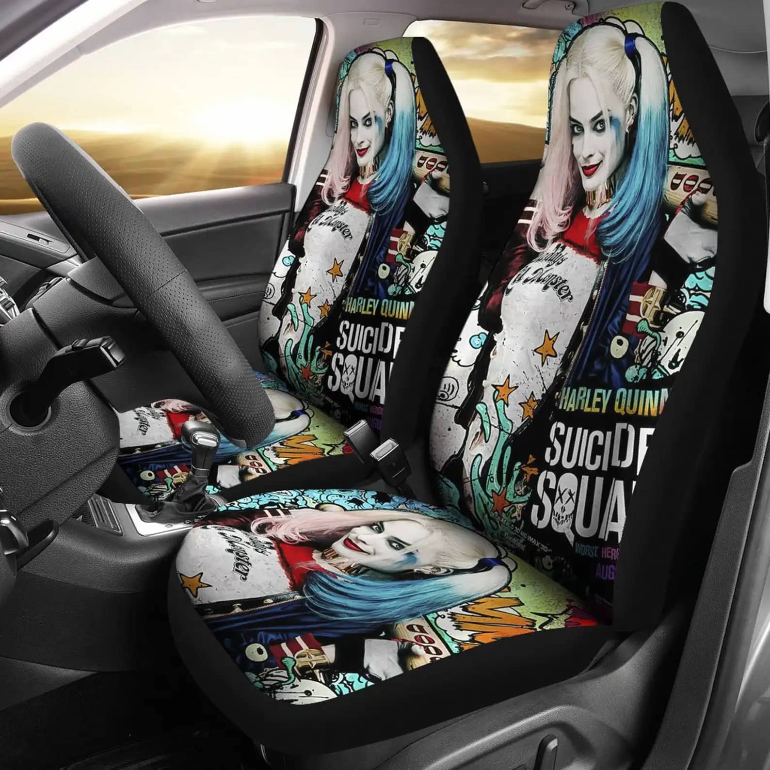 Harley Quinn Suicide Squad Movie Car Seat Covers