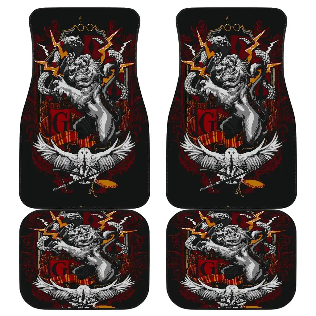 Harry Potter 4 House Front And Back Car Floor Mats