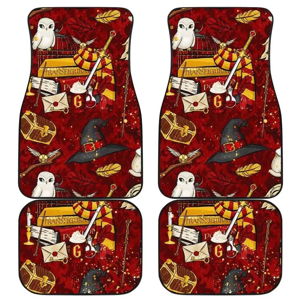 Harry Potter Red Front And Back Car Floor Mats