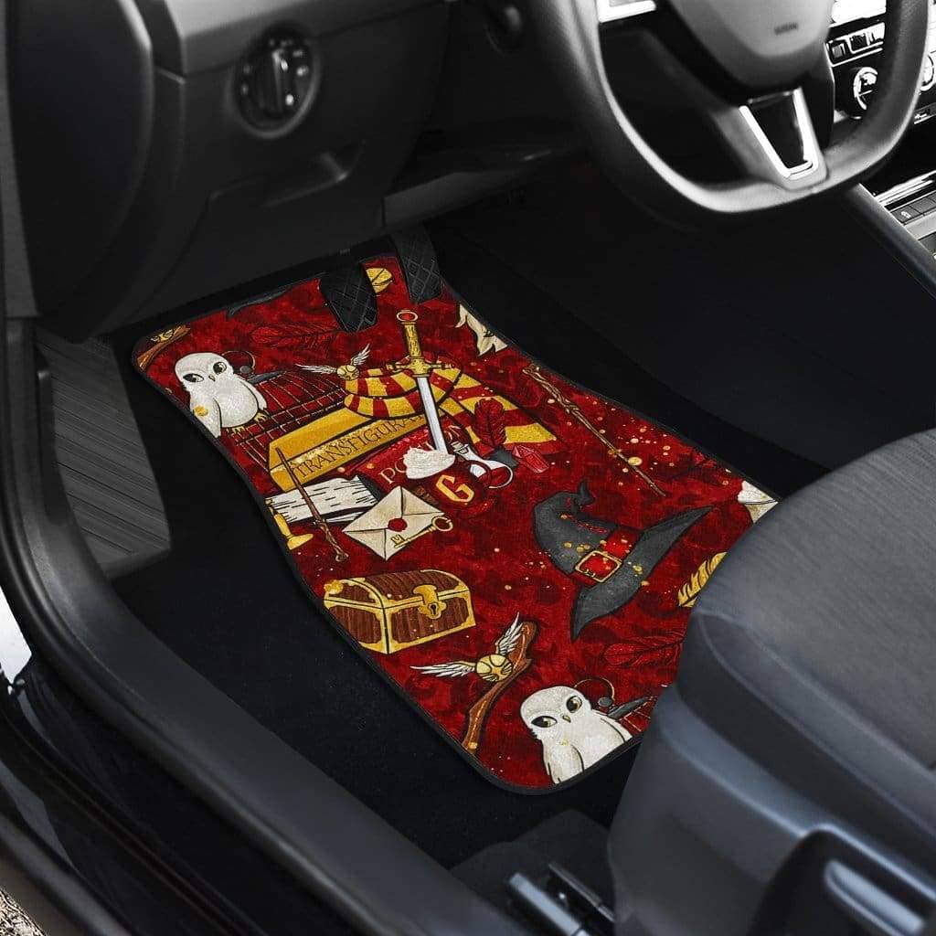 Inktee Store - Harry Potter Red Front And Back Car Floor Mats Image