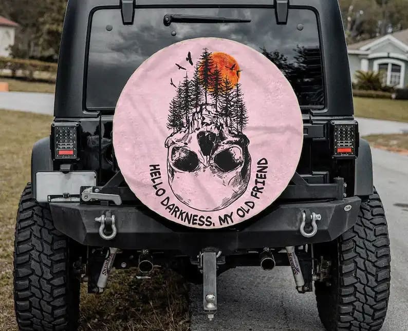 Hello Darkness My Old Friend Tire Cover