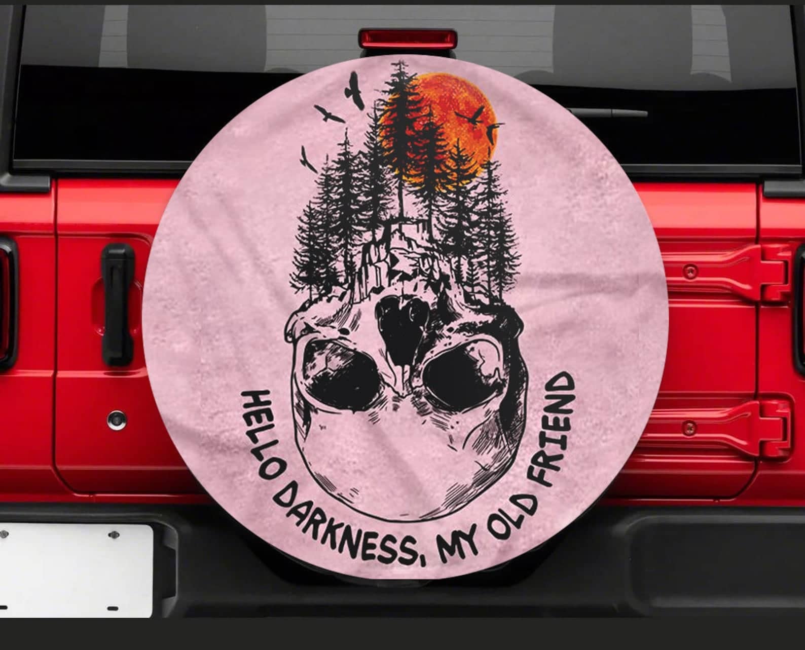 Inktee Store - Hello Darkness My Old Friend Tire Cover Image