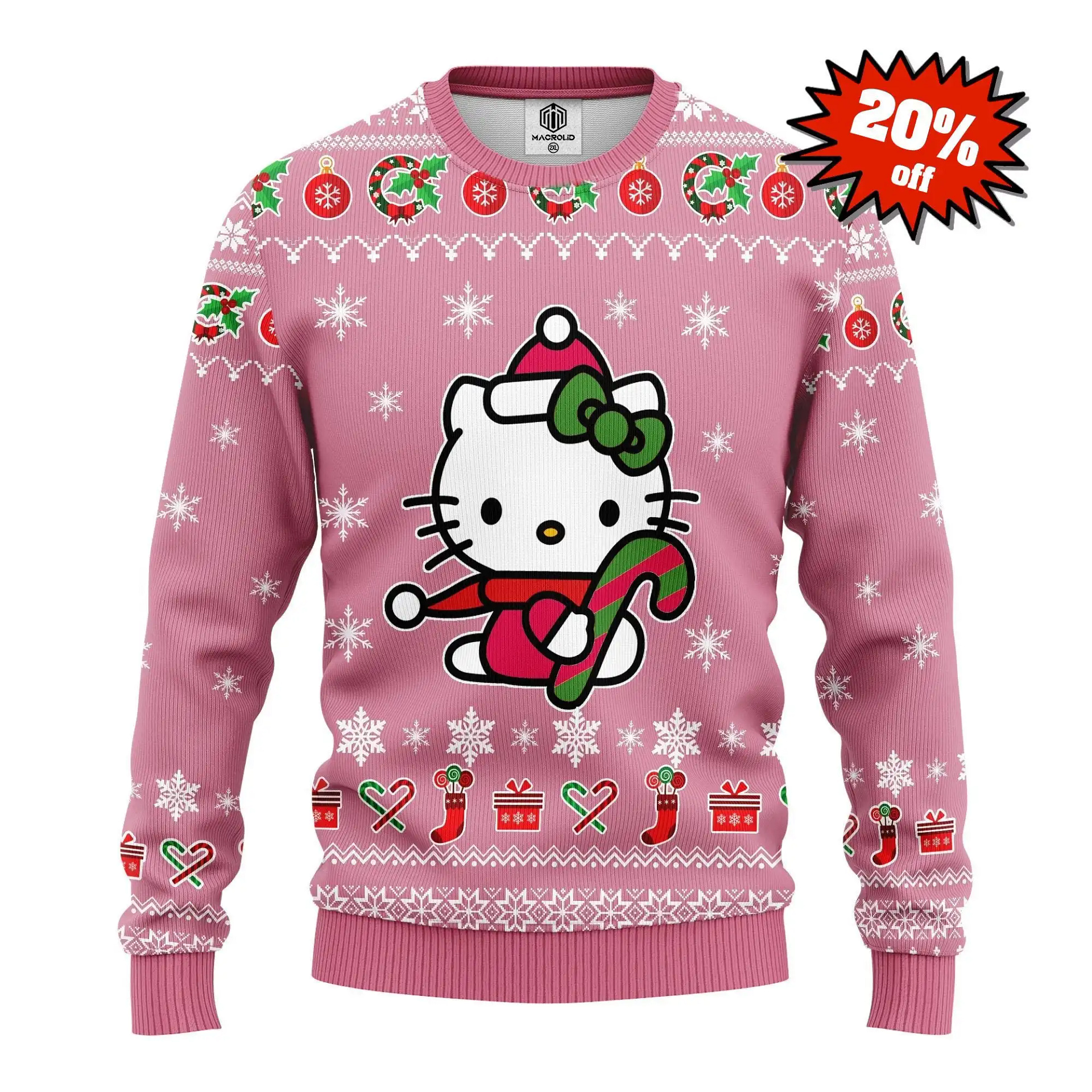 Hello Kitty Cute Knitted Best Holiday Gifts Ugly Sweater