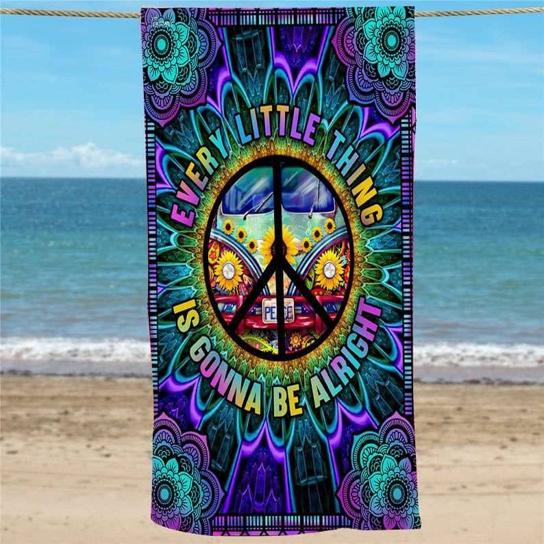 Inktee Store - Hippie Art Beach Towel Image