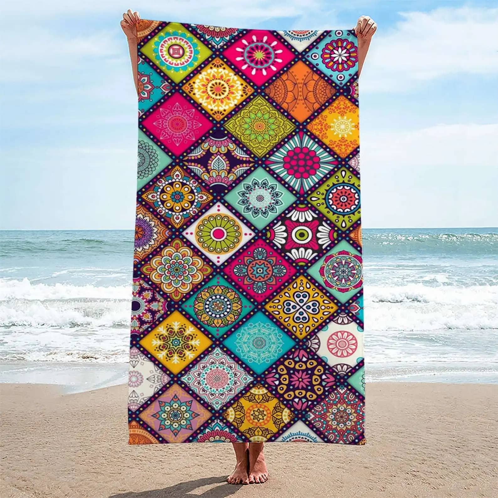 Hippie Mandala Beach Towel