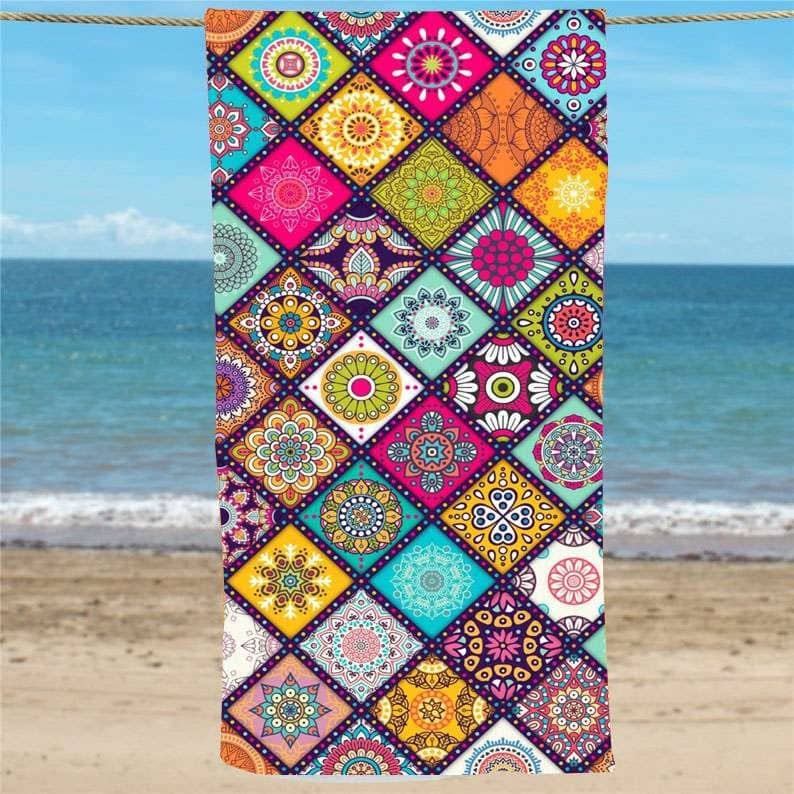 Inktee Store - Hippie Mandala Beach Towel Image