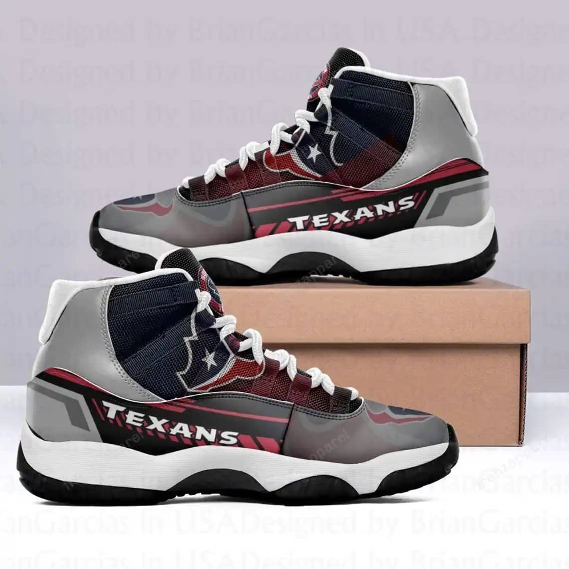 Houston Texans Custom Air Jordan 11 Sneakers