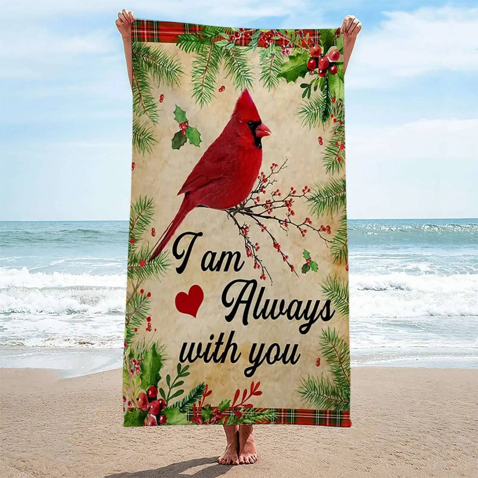I Am Always With You Beach Towel
