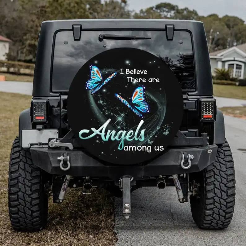 I Believe There Are Angels Art Tire Cover