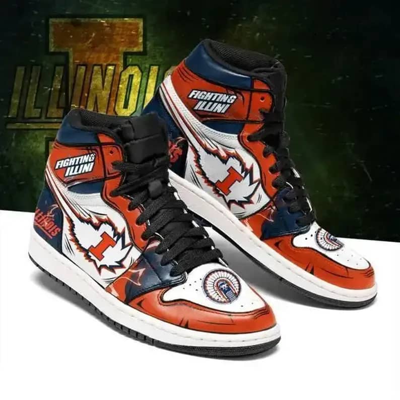 Illinois Fighting Illini Ncaa Football Sport Teams Perfect Gift For Fans Air Jordan Shoes