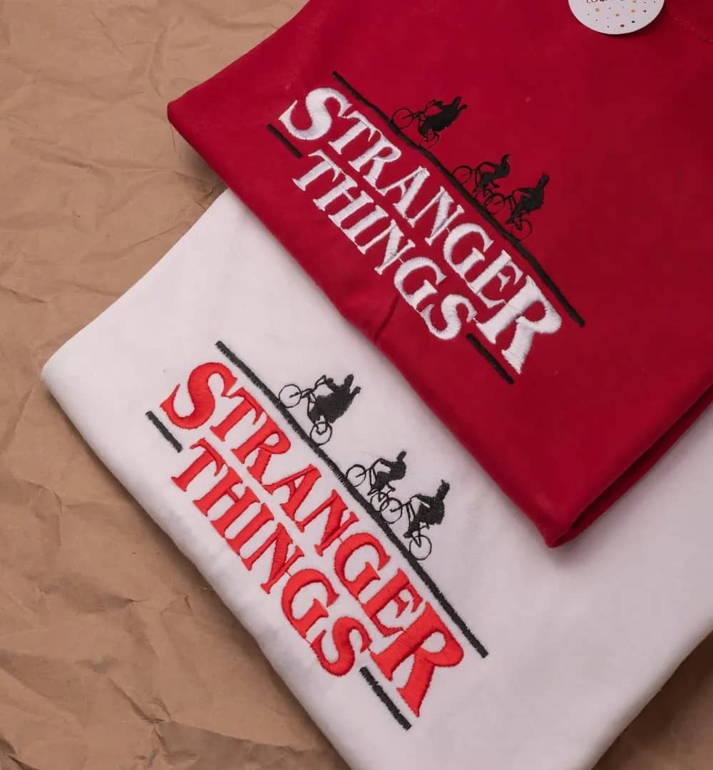 Inspired Stranger Things Embroidered Swoosh Sweatshirt T-Shirt Hoodie Embroidery
